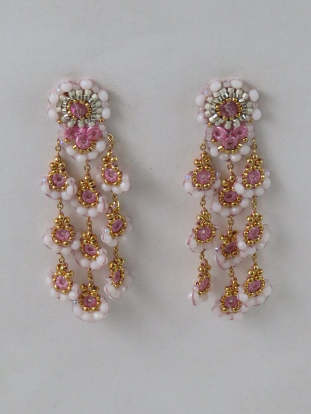 Cascading drops earrings handmade